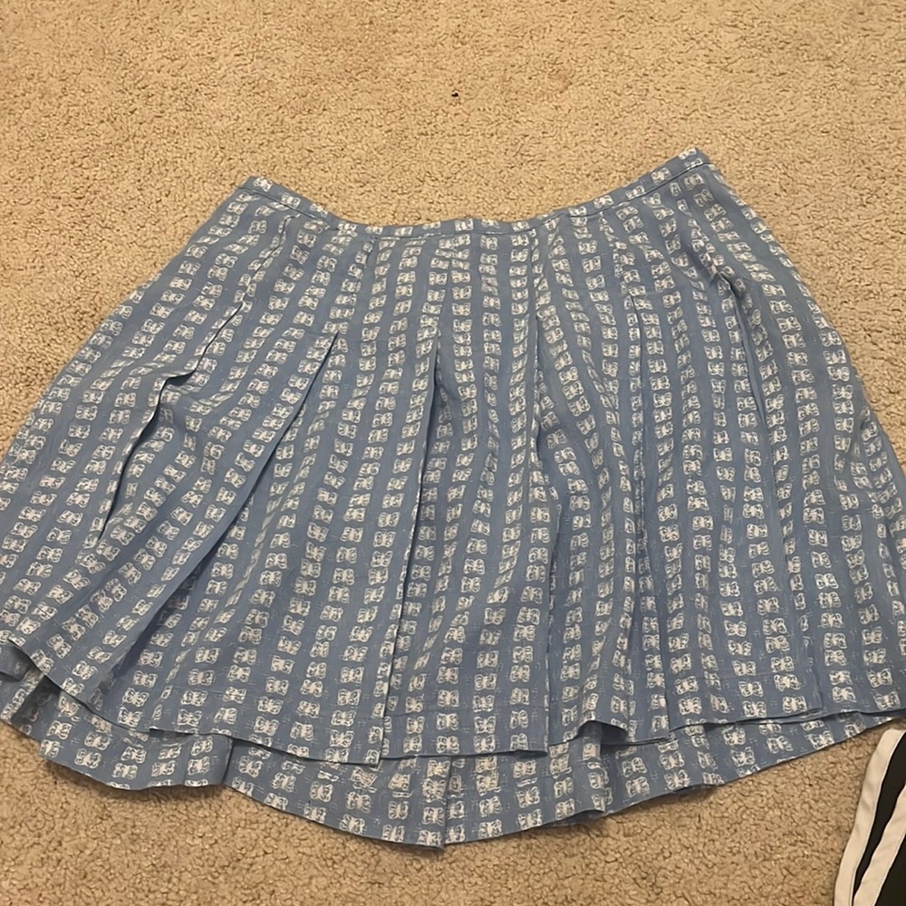 Urban skirt blue with tiny white butterflies M